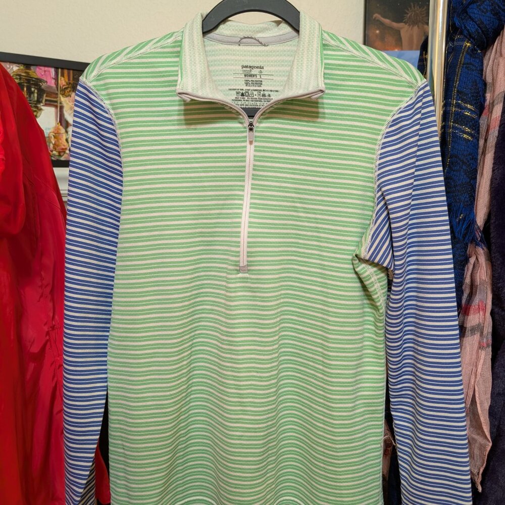 Patagonia Womens Capilene 3 Midweight Zip Neck Base Layer Size Large
